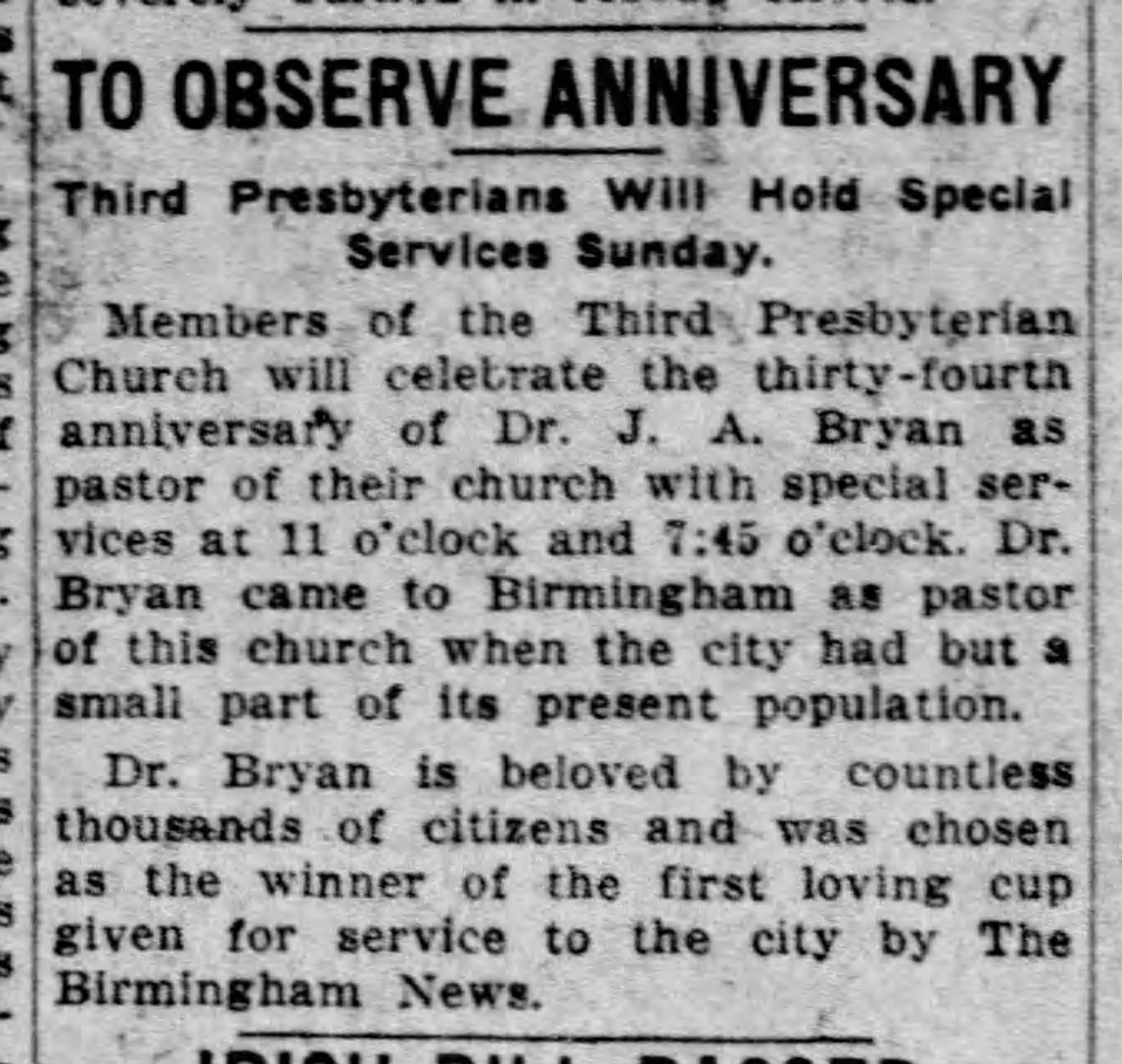 To Observe Anniversary